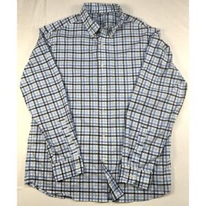 Vineyard Vines Men Button Down Shirt L Plaid On-The-Go Performance‎ OTG Brr